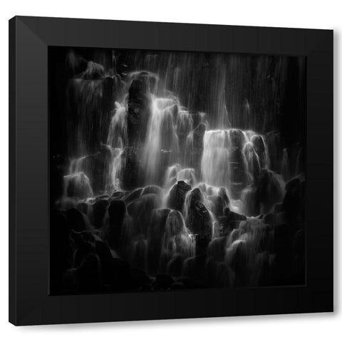 The veiled beings Ramona Falls Black Modern Wood Framed Art Print by Dou, Shenshen