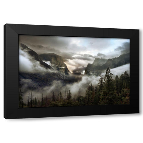 Upper Valley Morning Black Modern Wood Framed Art Print by Perlow, Gary