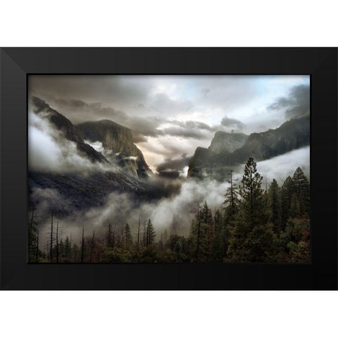 Upper Valley Morning Black Modern Wood Framed Art Print by Perlow, Gary