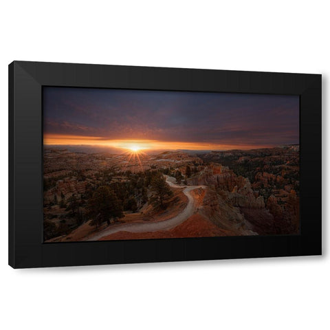 Bryce Canyon Black Modern Wood Framed Art Print by Zhong, John-Mei