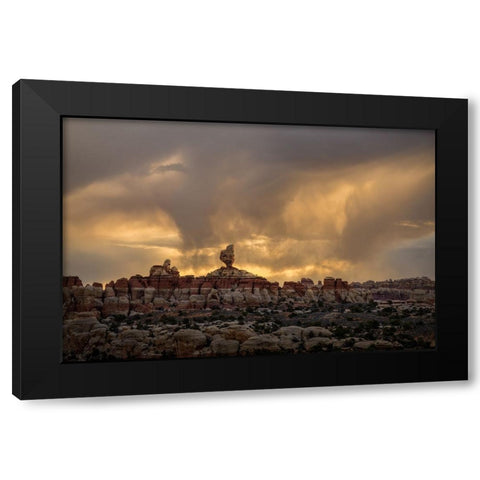 Storm Mage Black Modern Wood Framed Art Print by Fan, John