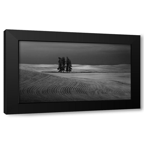 We are not lonely Black Modern Wood Framed Art Print with Double Matting by Xu, Leah