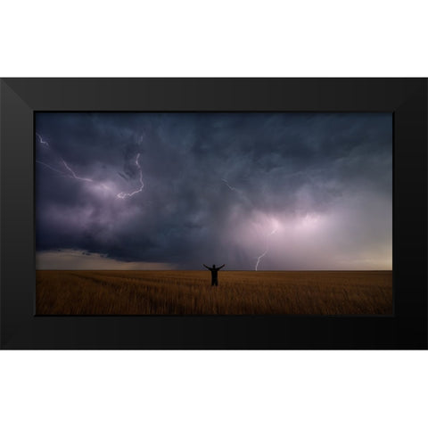 Zeus Black Modern Wood Framed Art Print by Morgan, Miles