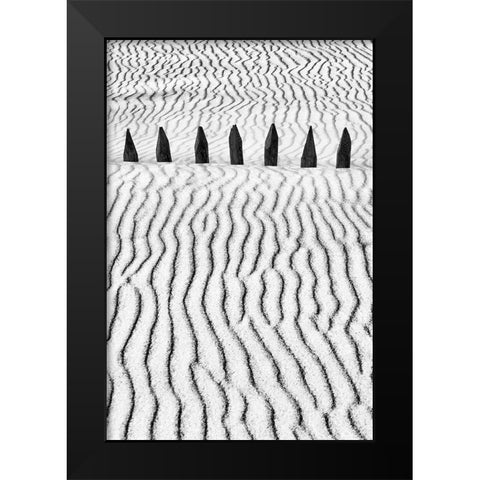 Little Silver Silence Black Modern Wood Framed Art Print by Abrantes, Paulo