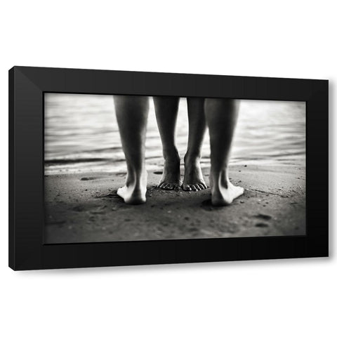 Together Black Modern Wood Framed Art Print with Double Matting by Takh, Yulia