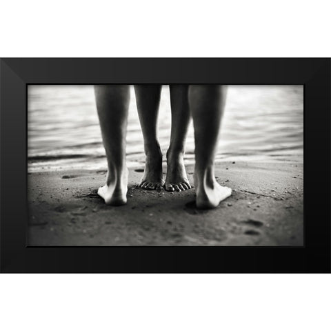 Together Black Modern Wood Framed Art Print by Takh, Yulia
