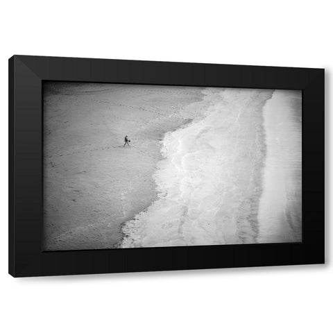 One Black Modern Wood Framed Art Print by Simoes, Goncalo