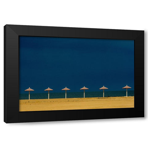 Coming Hurricane Black Modern Wood Framed Art Print with Double Matting by Kovach, Andriy