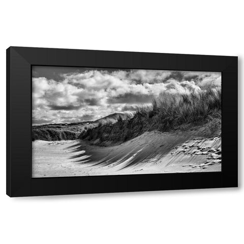 Dunes in Donegal Black Modern Wood Framed Art Print with Double Matting by lee miller, alan