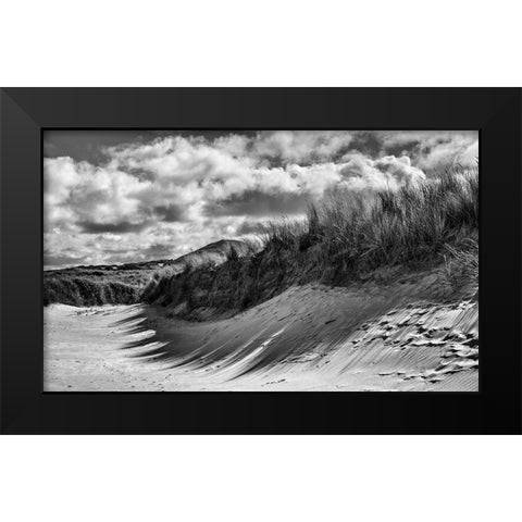 Dunes in Donegal Black Modern Wood Framed Art Print by lee miller, alan