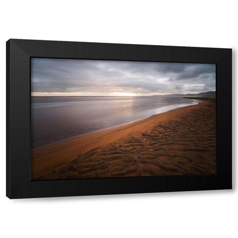 Silence-Sea and Sky Black Modern Wood Framed Art Print by Wrobel, Karsten