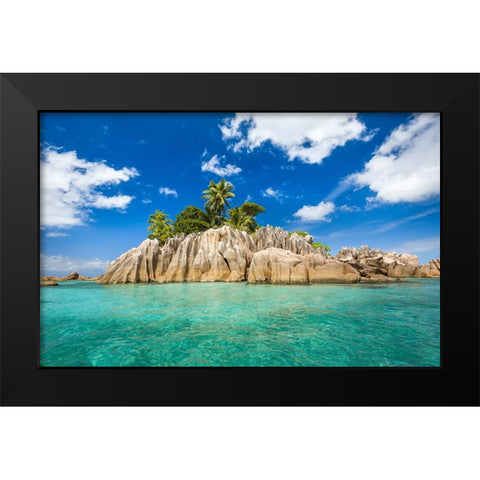 Dream Island Black Modern Wood Framed Art Print by Dmowski, Bartosz