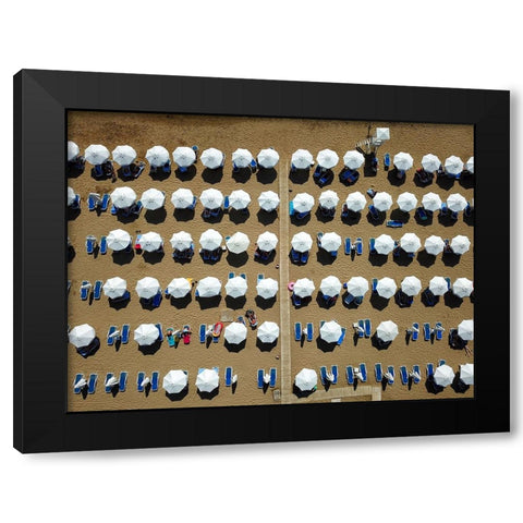 Summer Black Modern Wood Framed Art Print by aumitcanan