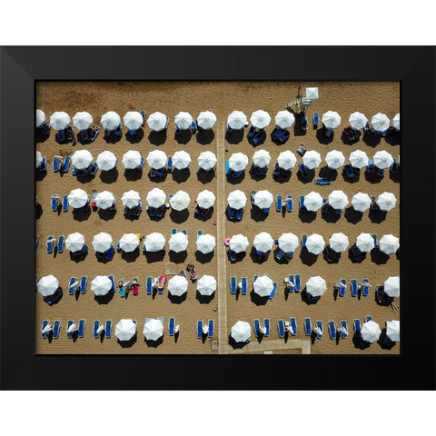 Summer Black Modern Wood Framed Art Print by aumitcanan