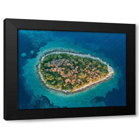Island Black Modern Wood Framed Art Print by Kravanja, Jure