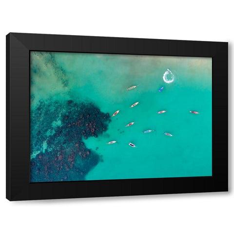 Bullet time Black Modern Wood Framed Art Print by Chengzhou, Zhou