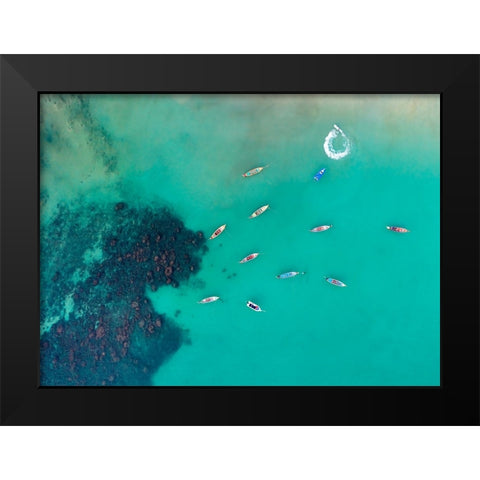 Bullet time Black Modern Wood Framed Art Print by Chengzhou, Zhou