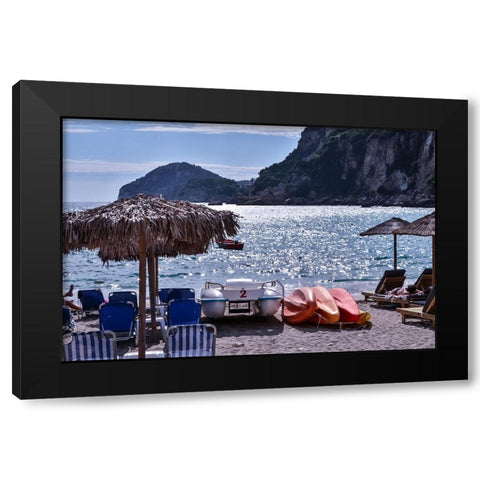 summer Black Modern Wood Framed Art Print with Double Matting by CIANI, Settimio