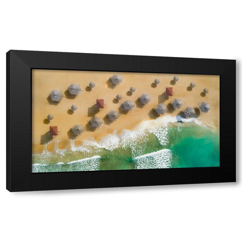 AM-PM Black Modern Wood Framed Art Print with Double Matting by Hassan, Wisam