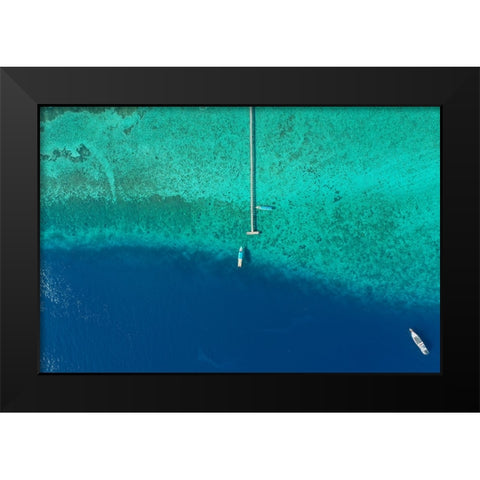 The Ocean Black Modern Wood Framed Art Print by Masrie, Muslianshah