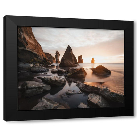 The Three Sisters Black Modern Wood Framed Art Print with Double Matting by Regius Polgar, Zoltan