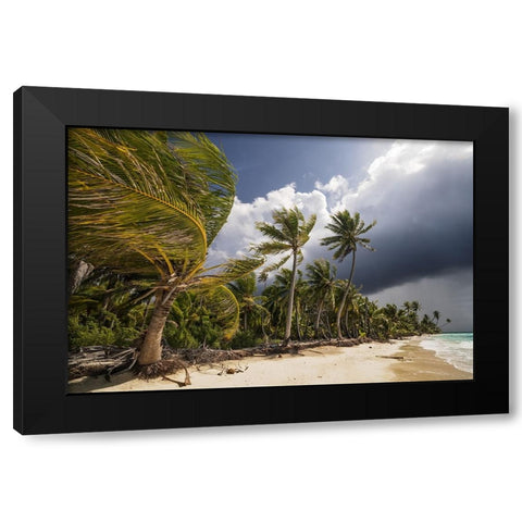 Thunderstorm Black Modern Wood Framed Art Print with Double Matting by Wrobel, Karsten