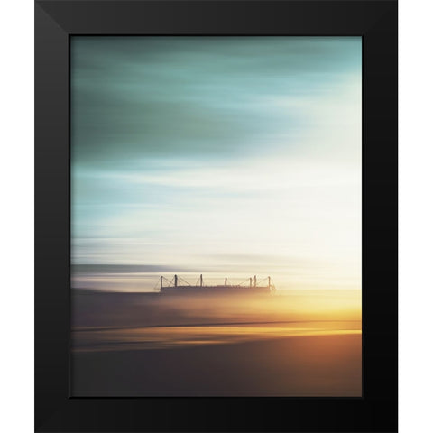 Placidity Black Modern Wood Framed Art Print by Hennen, Marcus