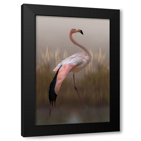 Grace Black Modern Wood Framed Art Print by Wisniowska, Krystina