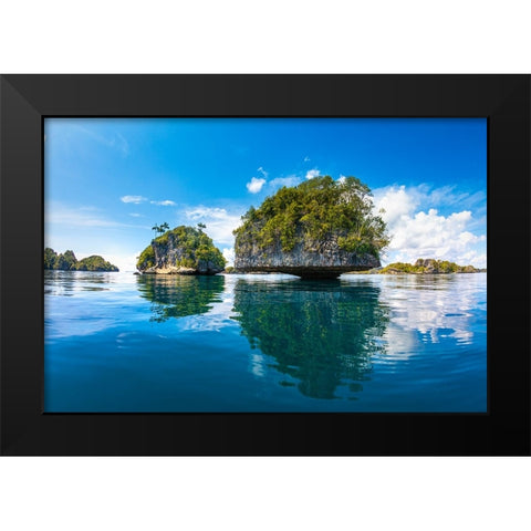 Raja Ampat Islands Black Modern Wood Framed Art Print by Gabriel, Barathieu