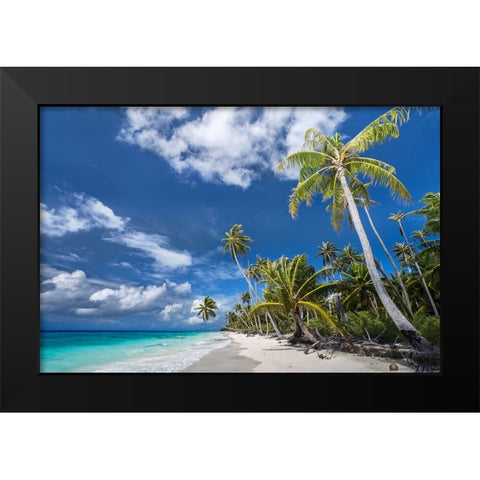 Desert Island Black Modern Wood Framed Art Print by Wrobel, Karsten