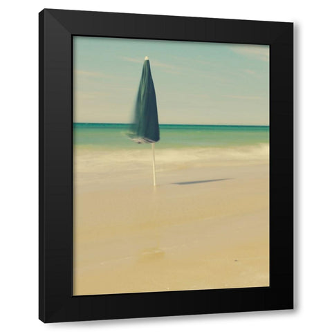 The green umbrella Black Modern Wood Framed Art Print by Della Latta, Massimo