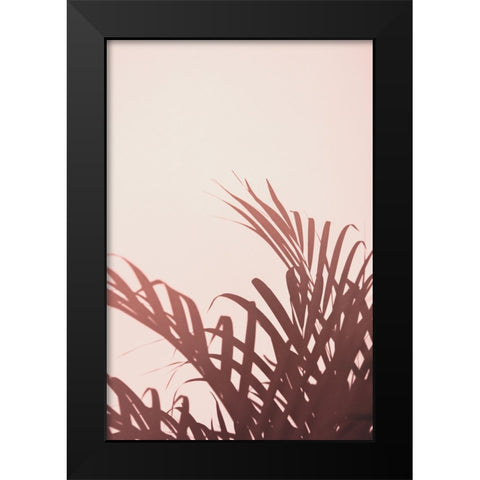 Palm leaves 2 Black Modern Wood Framed Art Print by Artographie Studio