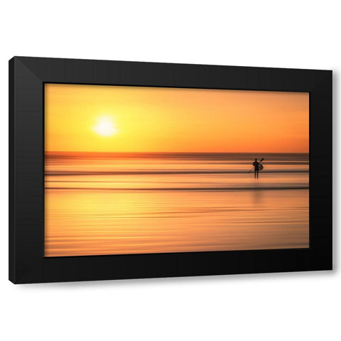 Wait the Moment Black Modern Wood Framed Art Print with Double Matting by Mauriz, Pablo