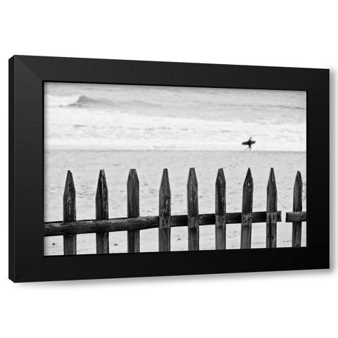 Surf Black Modern Wood Framed Art Print with Double Matting by Ferreira, Rui