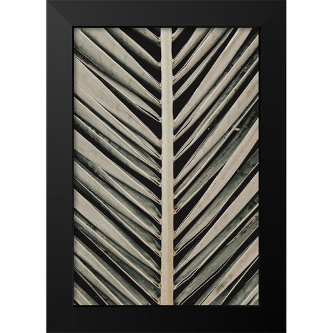 Palmblad 005 Black Modern Wood Framed Art Print by Artographie Studio