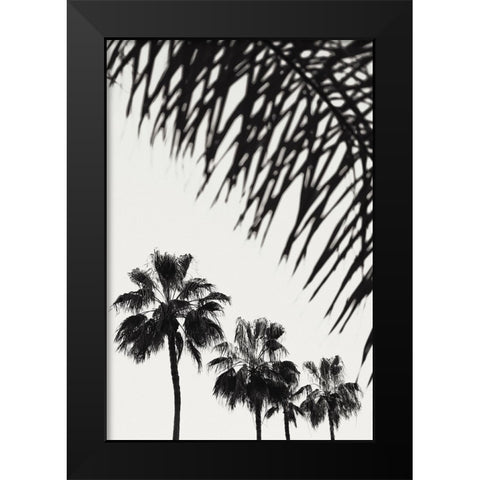 Palm 006 Black Modern Wood Framed Art Print by Artographie Studio