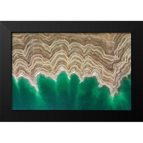 Salty formations Black Modern Wood Framed Art Print by Meirovich, Ido