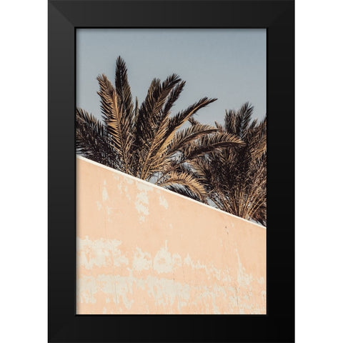 Palm Black Modern Wood Framed Art Print by Artographie Studio
