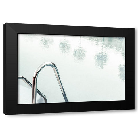 Pool 001 Black Modern Wood Framed Art Print with Double Matting by Artographie Studio