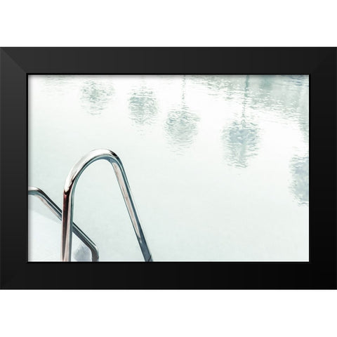 Pool 001 Black Modern Wood Framed Art Print by Artographie Studio
