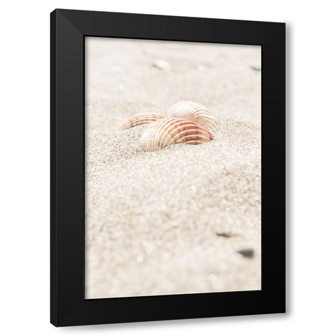 Beach 014 Black Modern Wood Framed Art Print by Artographie Studio