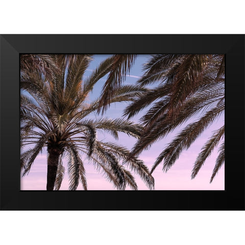 Palm 012 Black Modern Wood Framed Art Print by Artographie Studio