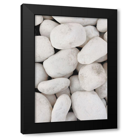 Stones 001 Black Modern Wood Framed Art Print by Artographie Studio