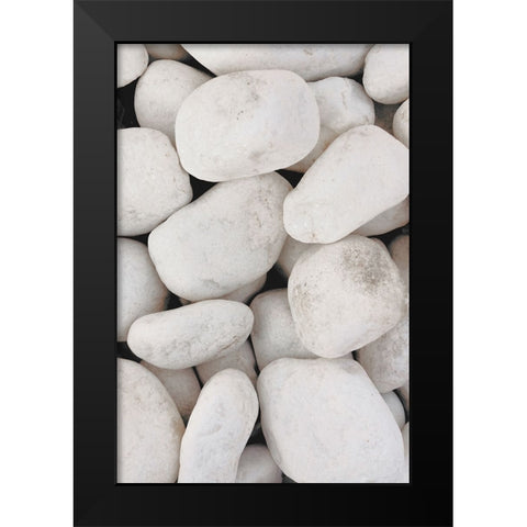 Stones 001 Black Modern Wood Framed Art Print by Artographie Studio