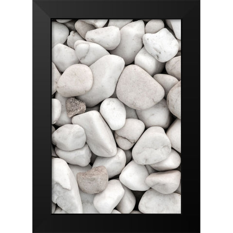 Stones 005 Black Modern Wood Framed Art Print by Artographie Studio