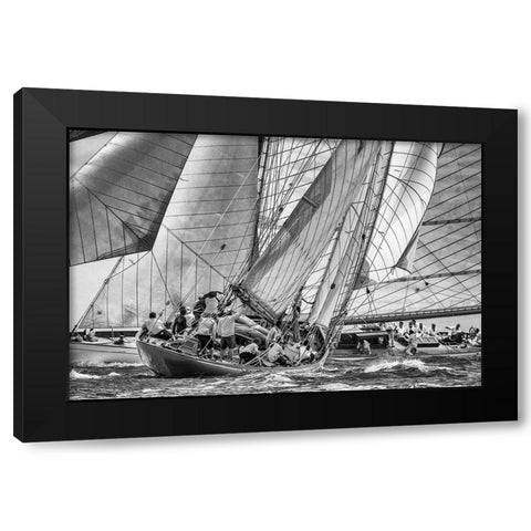 Moonbeams crossing Black Modern Wood Framed Art Print by Pelissier, Marc