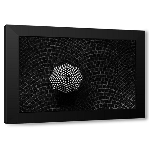 Pois Black Modern Wood Framed Art Print with Double Matting by Della Latta, Massimo