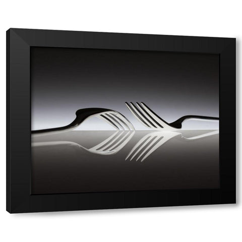 Opposites Black Modern Wood Framed Art Print by De Kogel, Wieteke