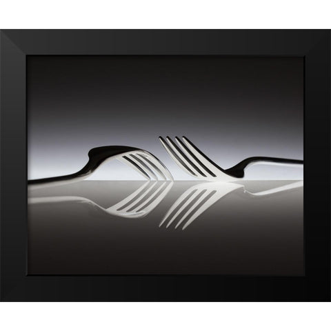 Opposites Black Modern Wood Framed Art Print by De Kogel, Wieteke