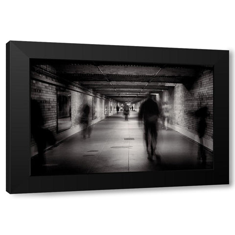 Faceless 1 Black Modern Wood Framed Art Print with Double Matting by Morgan, Greg